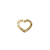 TierraCast - Hammered Heart Link; Gold : 13 x 14 mm - 1 Piece