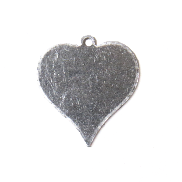 Stamping Blanks, Aluminium Heart with Ring - 7/8''