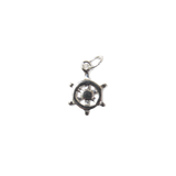 Small Helm Charm, Sterling Silver, 13x9mm - 1 piece