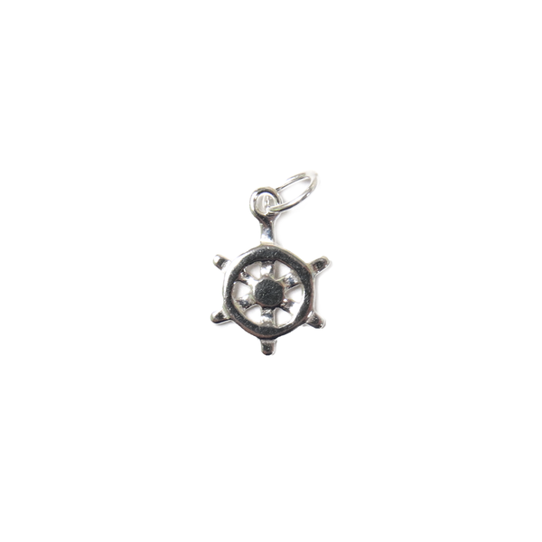 Small Helm Charm, Sterling Silver, 13x9mm - 1 piece