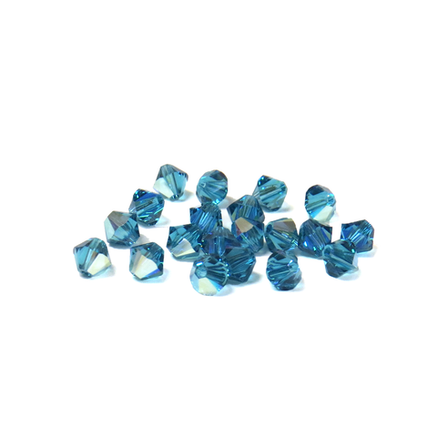Swarovski Crystal, Bicone, 5mm - Indicolite AB; 20 pcs