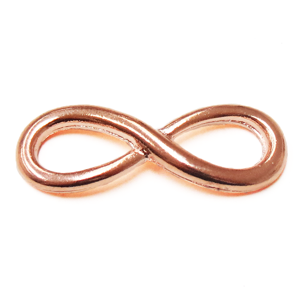 Curved Infinity Connector-Rose Gold