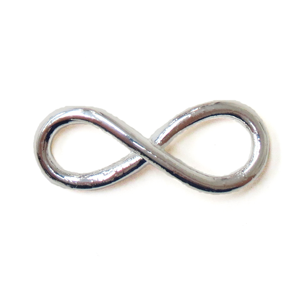 Smooth Round Infinity Connector-Silver