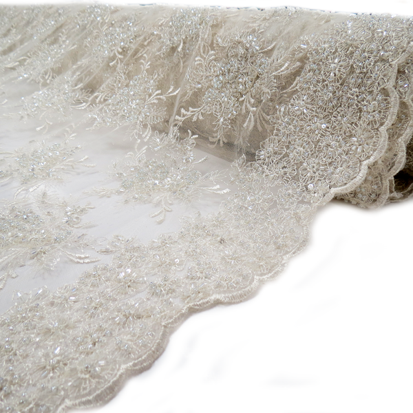 Alanis, Embroidered Lace, Ivory, 54" WIde- 1 Yard