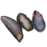 Black & White Agate Pendant, 71x34mm - 1 piece