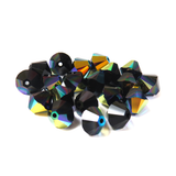 Swarovski Crystal, Bicone, 10MM - Jet AB; 20pcs