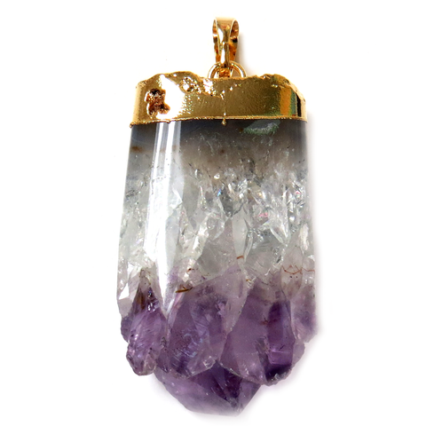 Amethyst Irregular Druzy Jumbo Pendant