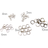 Corrugated Jump Ring Closed, Sterling Silver, 10mm; 1 piece