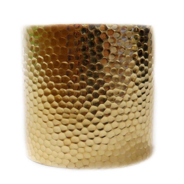 Bracelet Cuff Raw Brass, Wide & Hammered-64x65mm; 1pc