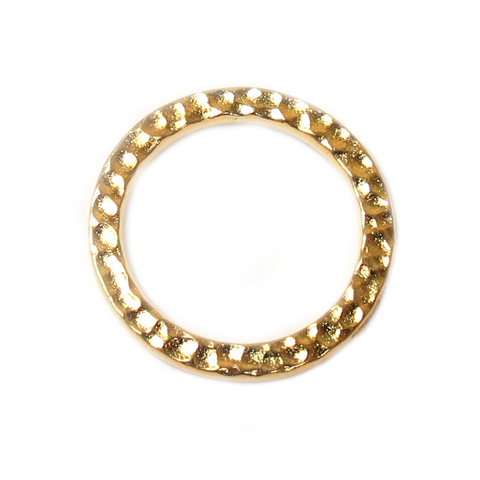 TierraCast, Gold Hammered Ring; 25mm - 1 piece