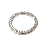 TierraCast, Rhodium Plated, Hammered Ring, 25mm - 1 Piece
