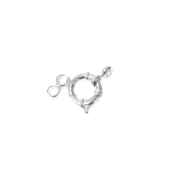 Spring Ring Clasp, Sterling Silver, 17x14mm - 1 piece