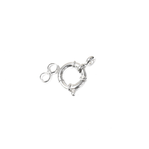 Spring Ring Clasp, Sterling Silver, 17x14mm - 1 piece