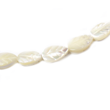 White Small Leaf Mother of Pearl, 11x7mm - 1 piece