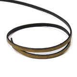 Genuine Leather Flat, 5mm-Metallic Gold; 1 foot
