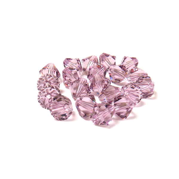 Swarovski Crystal, Bicone, 8mm - Light Amethyst; 20 pcs