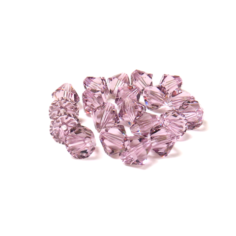 Swarovski Crystal, Bicone, 8mm - Light Amethyst; 20 pcs