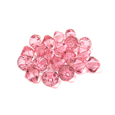 Swarovski Crystal, Bicone, 8mm - Light Rose; 20 pcs