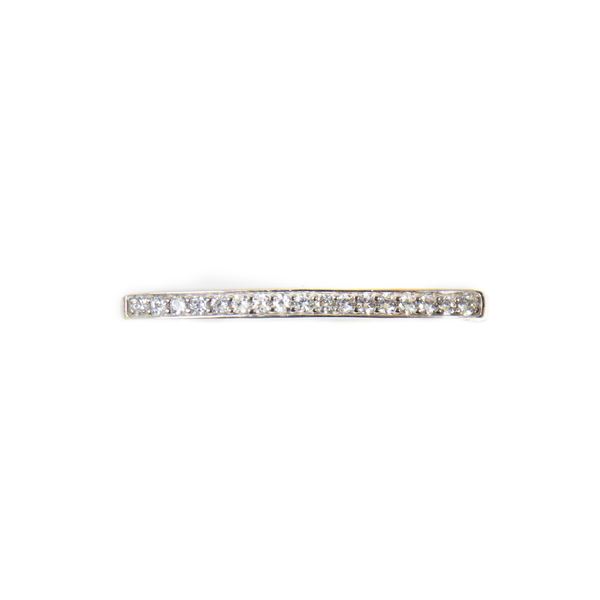 Spacer Bar Connector With Rhinestones, Sterling Silver, 28x2.5mm; 1 piece