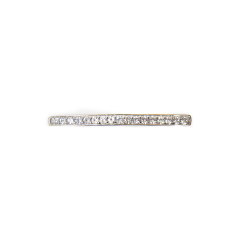 Spacer Bar Connector With Rhinestones, Sterling Silver, 28x2.5mm; 1 piece