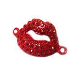 Red Lips Rhinestone Connector