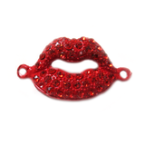 Red Lips Rhinestone Connector