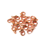 Alloy Lobster Claw, Brass, Rose Gold, 11x6mm - 15 pieces
