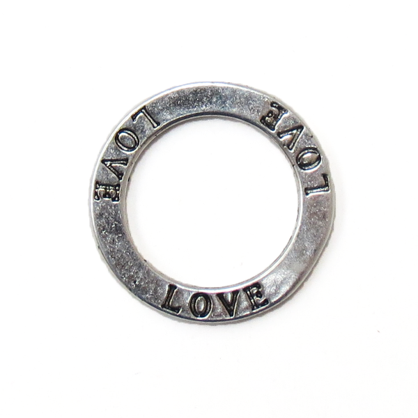 Round Love-Antique Silver - Connector