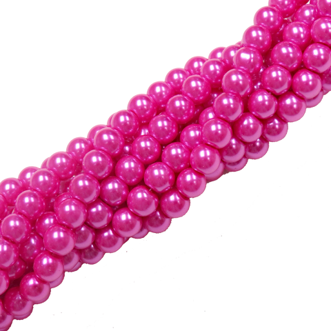 Glass Pearl- Hot Pink