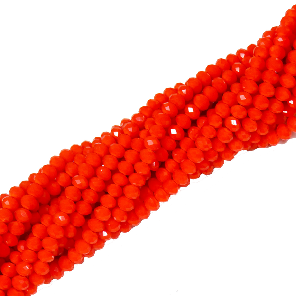 Rondelles- Red Opaque
