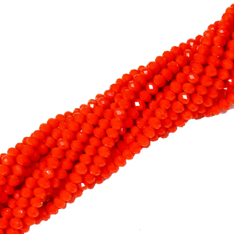 Rondelles- Red Opaque