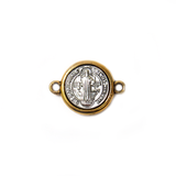 Saint Benedict Connector, Gold 15x20mm -1 piece