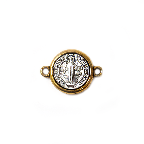 Saint Benedict Connector, Gold 15x20mm -1 piece