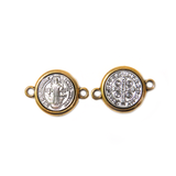 Saint Benedict Connector, Gold 15x20mm -1 piece