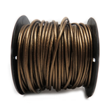 Genuine Leather, 2mm, Metallic Kansa- 1 yard