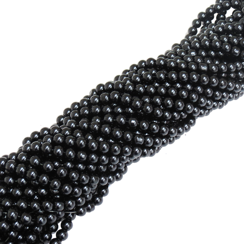 Glass Pearl - metallic black