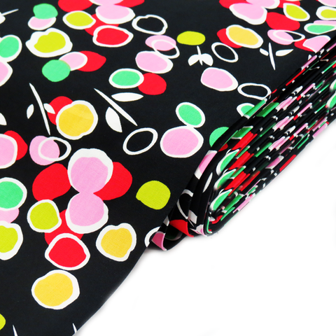 Circles Cotton Print Fabric, Multi Color, 45" Wide- 1 Yard