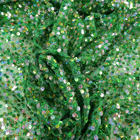 Abby,Sequins, Green, 54" Wide- 1 Yard