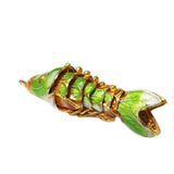 Cloissone Fish, Neon Greener, 38x11mm; 1 piece