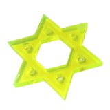 Star Of David Acrylic Pendant - Neon Green