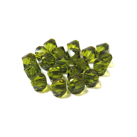 Swarovski Crystal, Bicone, 8mm - Olive; 20 pcs