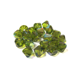 Swarovski Crystal, Bicone, 8MM - Olive AB; 20pcs