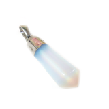 Small Point Pendant, Opal Quartz, Silver, 20x15mm - 1 piece