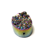 Druzy Quartz, Multicolor, Oval; 1pc
