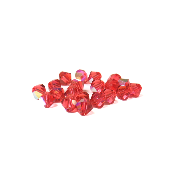 Swarovski Crystal, Bicone, 5mm - Padparadscha AB; 20 pcs