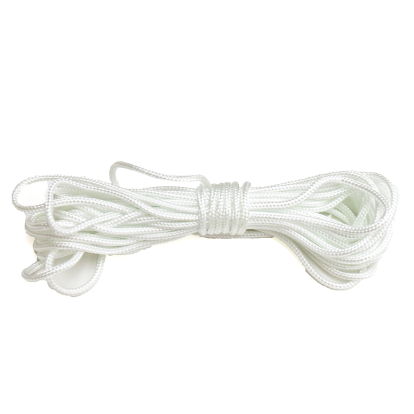 White Parachute Cord 325- 3mm; 21ft