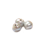 8mm; Potato,Gray Fresh Water Pearl, Large Hole 2mm - 1 Strand