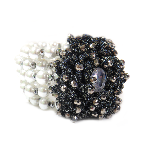 Sydnie Bracelet, with White Pearls, 48mm - 1 piece