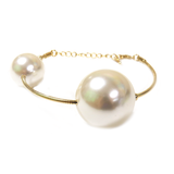 Bracelet with Pearl, Gold, 8 inches - 1 piece