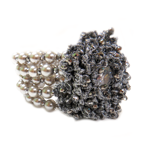 Ally Bracelet, with Gray Pearls, 48mm - 1 piece